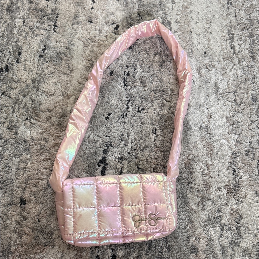 Elegant Pink Quilted Shoulder Bag Jessica Simpson
